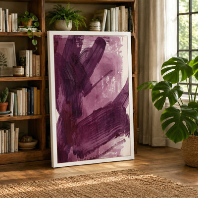 Purple Gestures Abstract - Wrapped Canvas