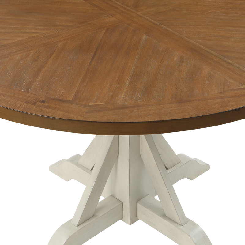 Ensemble de salle à manger Jacqueline, Blanc antique / beige, Blanc antique