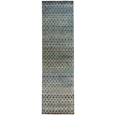 Tapis de couloir unique 3 pi 1 po x 10 pi 6 po Silk Treasures