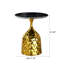 Table d'appoint pour canapé, table basse à plateau rond en fer, table de chevet / table de chambre à coucher