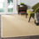 Tapis Nazli en sisal naturel, couleur unie, avec revÃªtement en latex