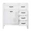Base de meuble-lavabo moderne 36 "avec grand rangement Yachton (lavabo non inclus)-123817785