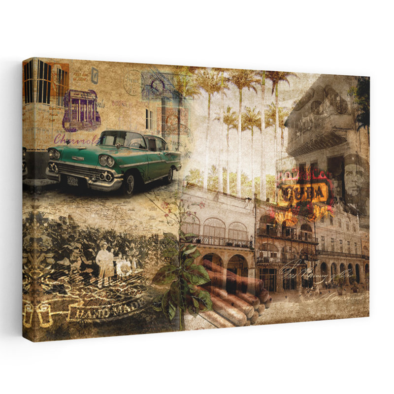 Cuba - Peuples et lieux Caraïbes, art urbain à Cuba, H 16 po x l 24 po