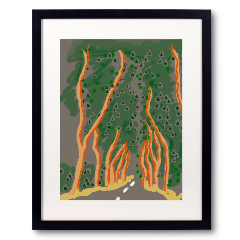 Acorns par Deborah Blum - peinture encadrée, H 21,25 po x l 17,25 po