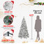 Arbre de Noël floqué avec support en métal-117479342-117479305