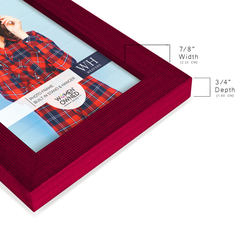 Burgundy Wood Picture Frame with UV Glass, 11" x 14"