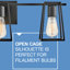 Luminaire de salle de bain 3 lumières à cage ouverte