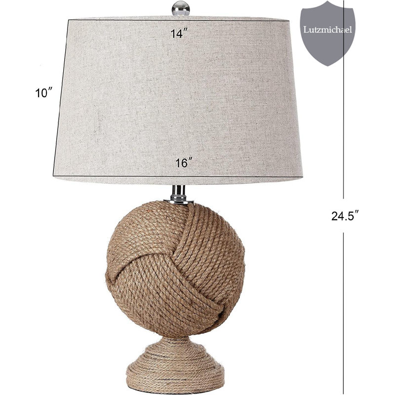 Lampe de table en corde nouée 24,5 po Gallimore