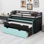 Lit mezzanine avec bureau coulissant, lit gigogne, tiroirs de rangement et marches Gaming & Workstation-1949247309