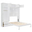 Lit escamotable mural avec armoire supérieure, tablettes et garde-robe pour des solutions de rangement efficaces et peu encombrantes-874971611
