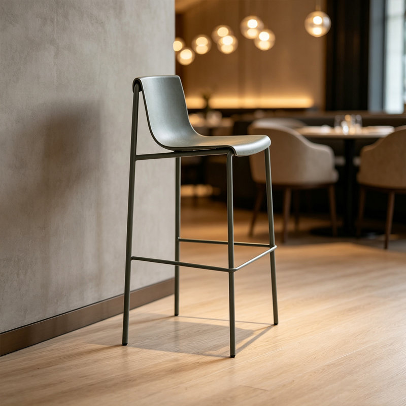Chaise d'appoint à dossier solide gris (ensemble de 2), Gris