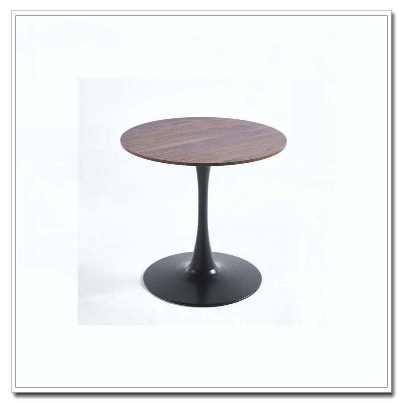 31.5"Dining Table for 2-4 people, Dark Walnut, 28.74"H x 31.5"L x 31.5"W, Black