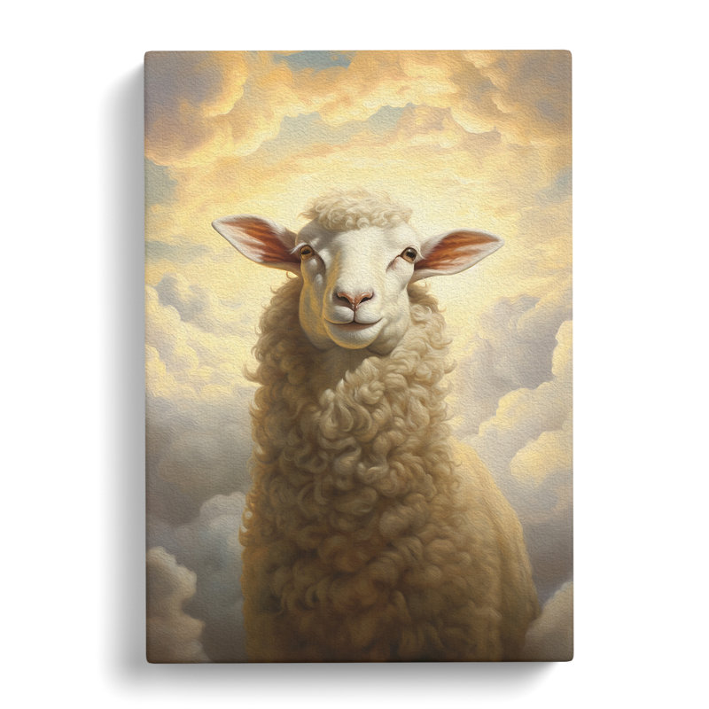 Sheep Classicism - Wrapped Canvas, 60cm H x 40cm W x 3cm D