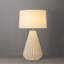 Lampe de table Concord Bone Porcelain - 30 po, blanc et noyer, interrupteur rotatif à 4 voies