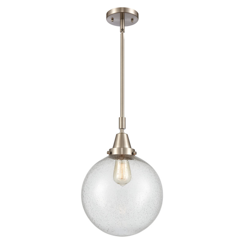 Luminaire suspendu à 1 lumière Lorri, H 44,88 po x l 10 po x P 10 po, Ampoule non incluse, Nickel satiné brossé