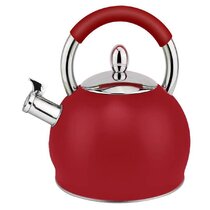 Masterclass Premium Collection Stainless Steel Whistling Tea Kettle Pot 2.5  Qt.