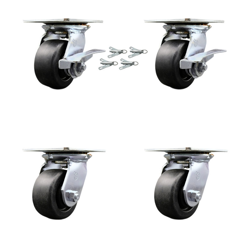 Ensemble de 4 roulettes en polyoléfine