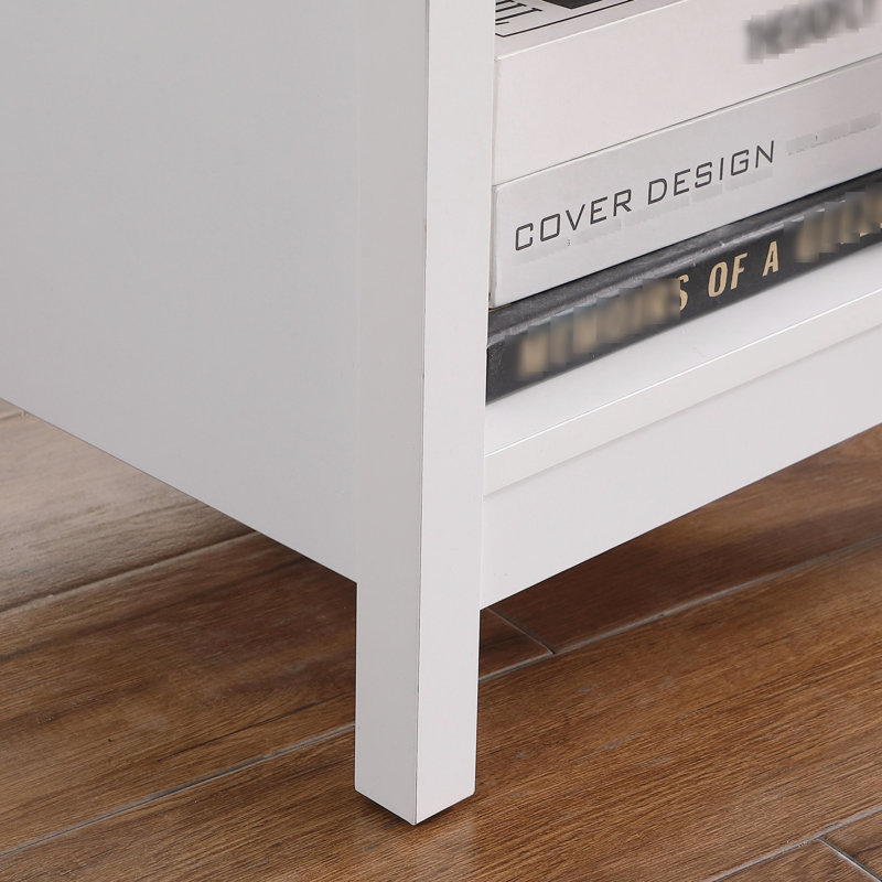 Table d'appoint rétro blanche à 3 pieds avec tiroir et tablette pour chambre à coucher, grand espace de rangement, montage rapide, table de chevet pratique avec tiroir, idéale pour la chambre ou le salon, spacieuse et facile à installer.