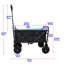 Mini chariot de plage pliable de jardinage de chariot (noir + bleu)-123866002-123866004