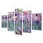 Jardin de floraison d'iris mauve - Iris, art mural 5 pièces