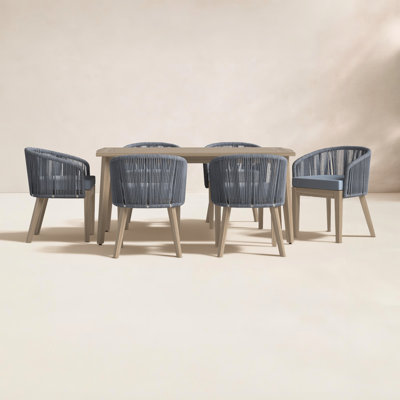 Bowery 67" Acacia Patio Dining Set