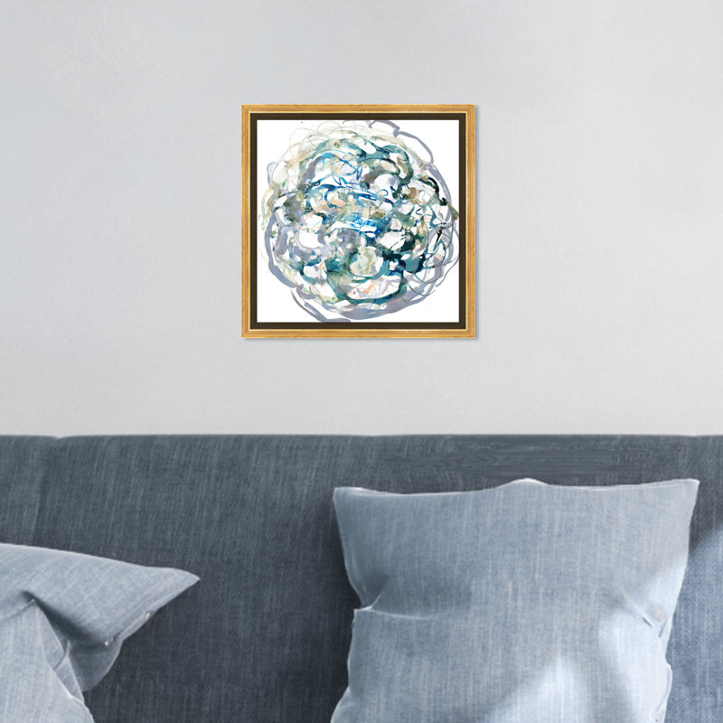 " Abstract Camellia Forestra ", Gold Framed, 40" H x 40" W x 1.5" D