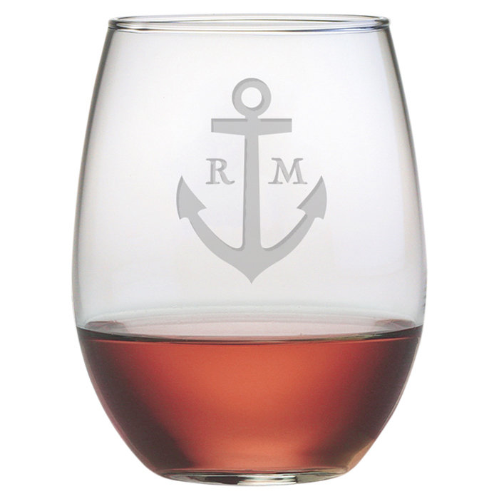 Verre à vin sans pied 21 oz personnalisé anchor