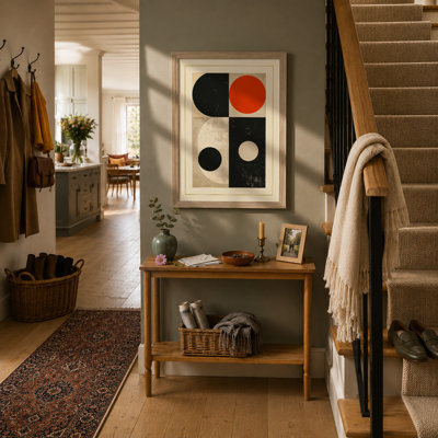 Quadrant Circles Mid-Century - Framed Print