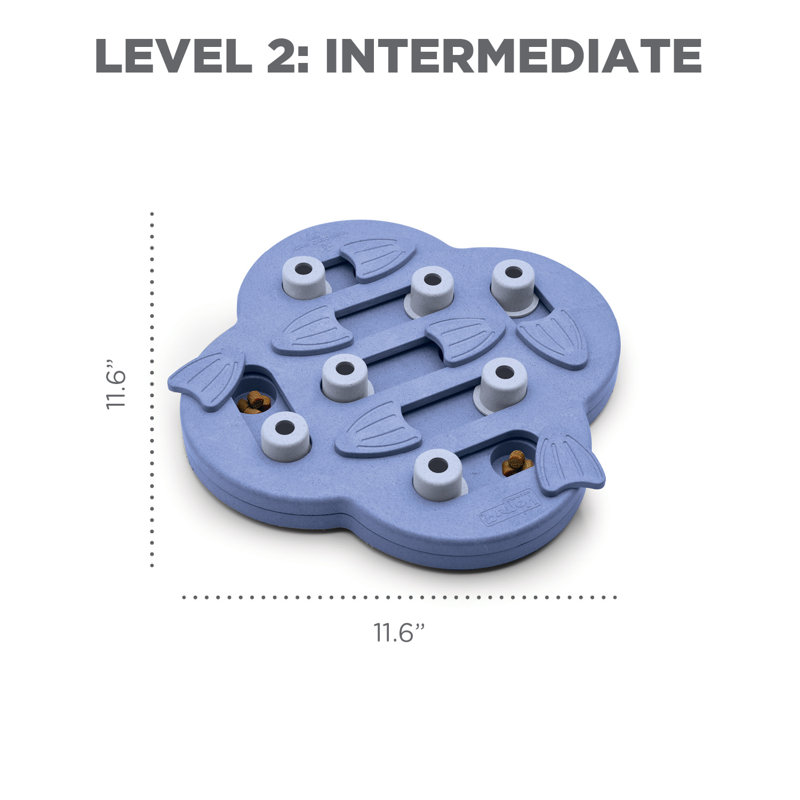 Blue Composite Interactive Dog Treat Puzzle Dispenser