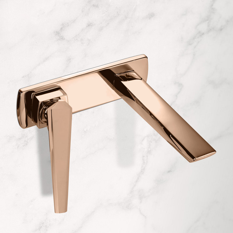 Wall Single-handle Bathroom Faucet, Rose Gold