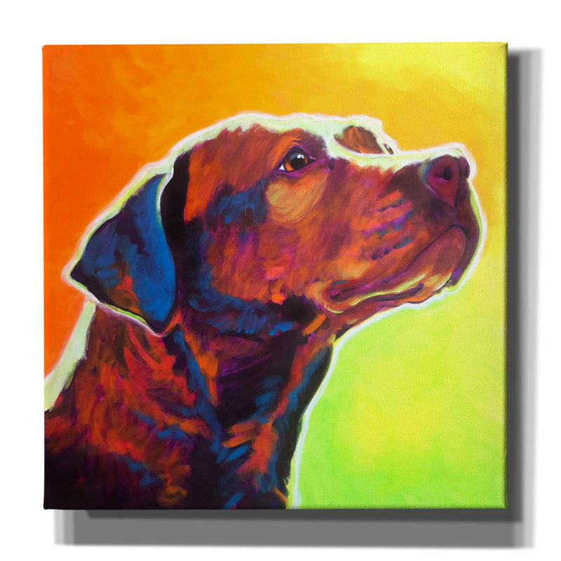 «Pit Bull - Fuji» par Dawg Painter, H 26 po x l 26 po x P 1,5 po