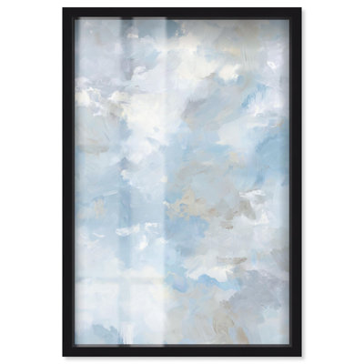 «Azure Mist Shimmer Shadowbox Print Calming Wall Art» par Art Remedy