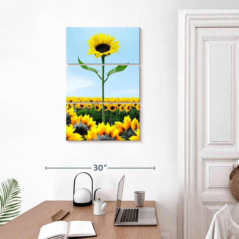 Tournesol Harnek au-dessus des tournesols, H 32 po x l 20 po