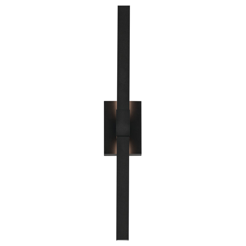 30" Black LED Outdoor Wall Light, 30" H x 5" W x 3.5" D