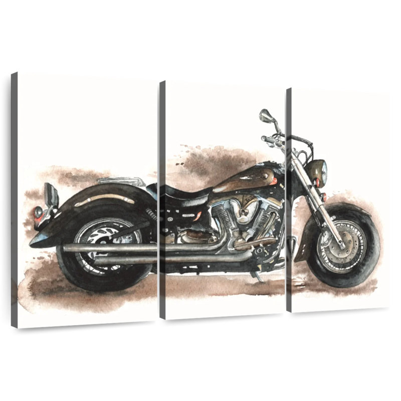 Mehar Custom Chopper Motorcycle, 24" H x 38" W