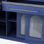 Buffet autoportant de 63 po de largeur avec huche, grande armoire de rangement pour bar à café avec 6 tiroirs, 5 armoires avec tablettes réglables, panneau perforé, porte-serviettes, prise de courant-546980081