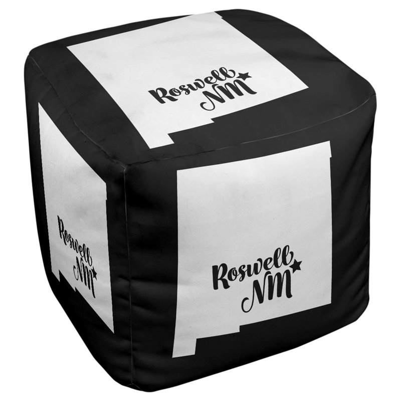 Repose-pieds à cubes new mexico roswell, Noir
