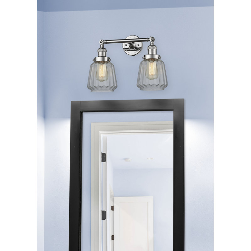 Vinson 2 - Light Dimmable Vanity Light, Clear, 6 Watt Vinage LED Bulb, Polished Chrome