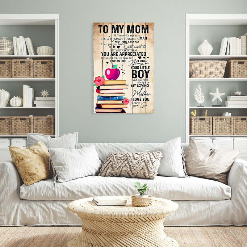 To My Mon Love Your Son - 1 pièce, impression sur toile tendue, H 20 po x l 16 po x P 1,25 po