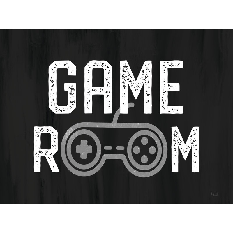 «Game Room On Canvas» par Lux + Me Designs, art textuel, H 32 po x l 48 po