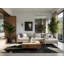 Soft Plush Elwell Retro Geometric Area Rug in Grey – Black Binding-1614858098