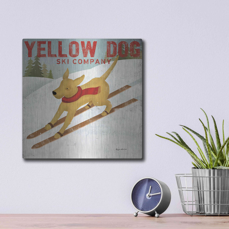 «Yellow Dog Ski Co» par Ryan Fowler, H 12 po x l 12 po