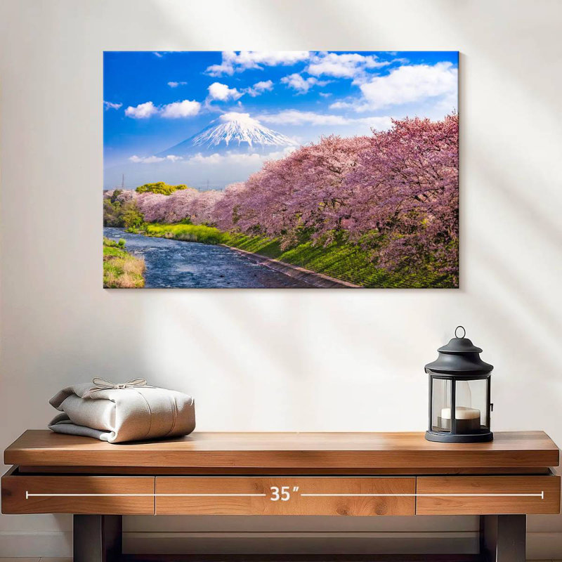 Nicci Mount Fuji In Spring, 16" H x 24" W