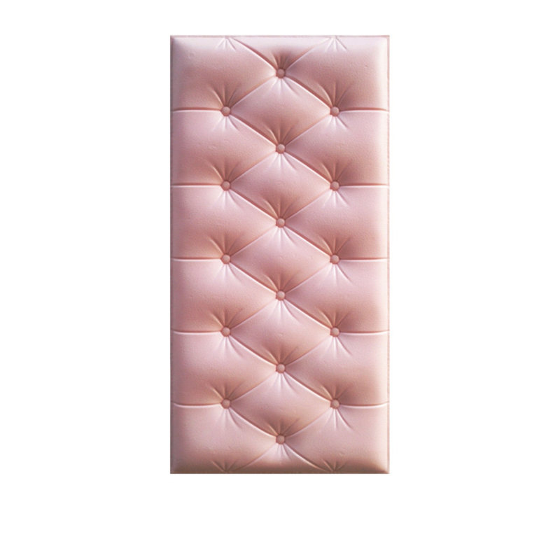 Autocollants muraux tridimensionnels auto-adhésifs à 1 panneau et 1 tapis Thick Tatami Anti-Collision, Rose