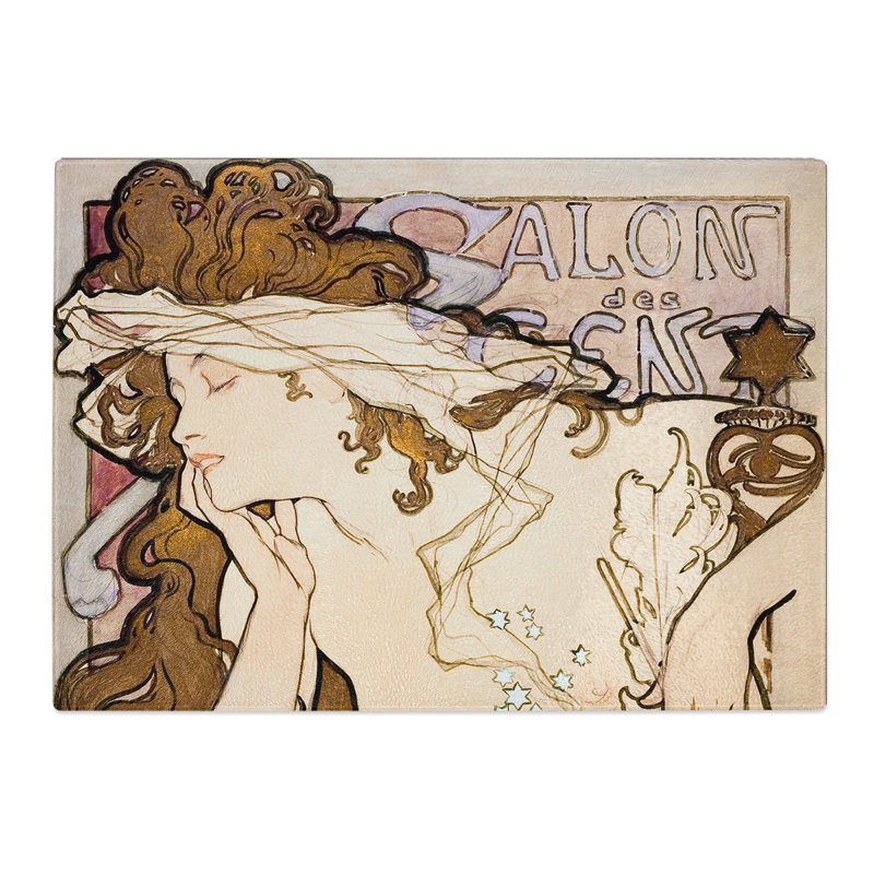 Salon Des Cent Vol.4 by Alphonse Mucha Chopping Board, 28.5cm W x 39cm L