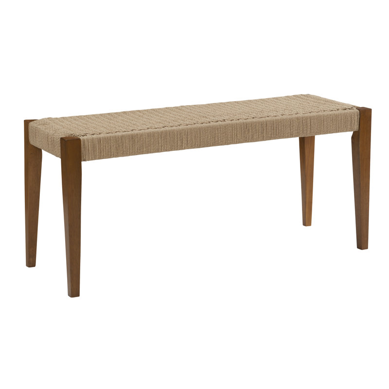 Banc en bois massif Aniek, Brun