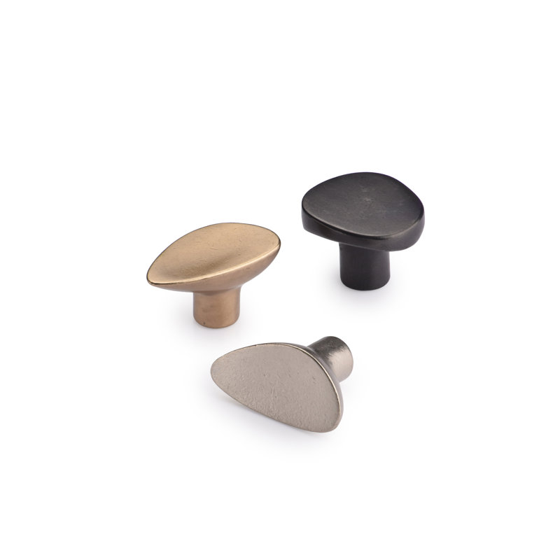 Organic Oblong Cabinet Knob, Dark Bronze