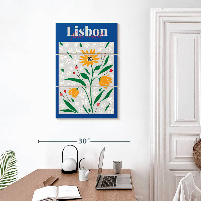Affiche du marché aux fleurs Harnek Lisbon, H 32 po x l 20 po