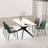 69.4" W 6-Person Rectangular Solid and Manufactured Wood Dining Table with Metal Legs-1470405060