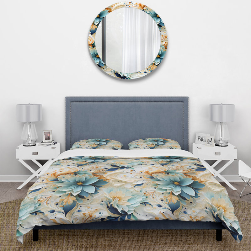 Literie à motif cachemire Ethereal Whispers II, Housse de couette pour grand lit et 2 taies décor